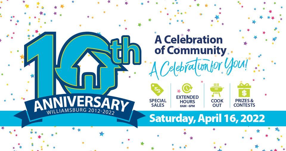 10th Anniversary Celebration, Williamsburg ReStore Habitat ReStore