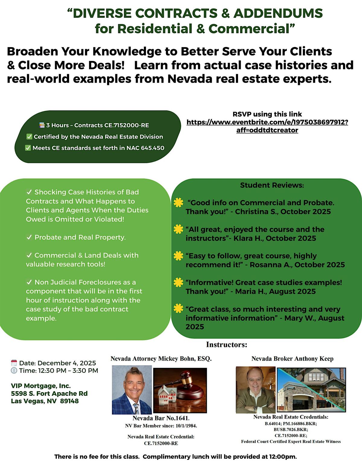 Diverse Contracts & Addendums for Residential & Commercial