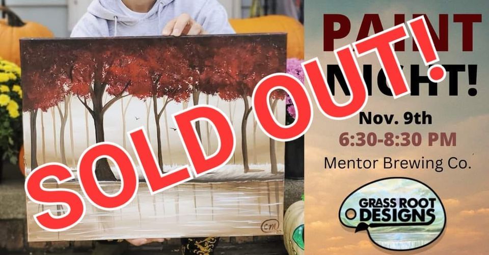 SOLD OUT November Forest Landscape Paint + Sip at Mentor Brewing