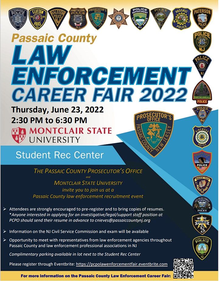 PCPO Law Enforcement Career Fair Montclair State University June 23