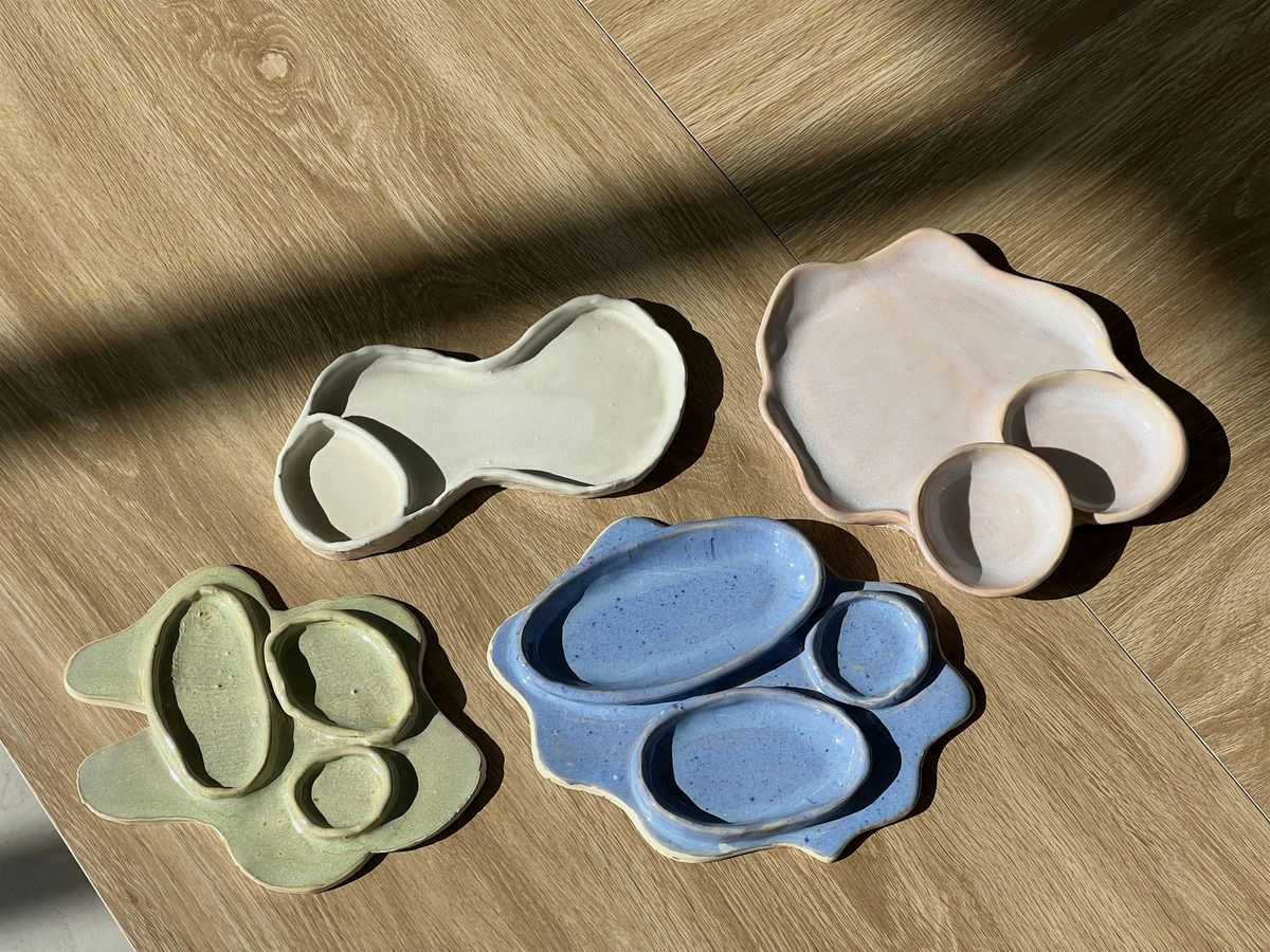 Snack Dish or Picnic Tray Pottery Class- Intro to Ceramics Workshop