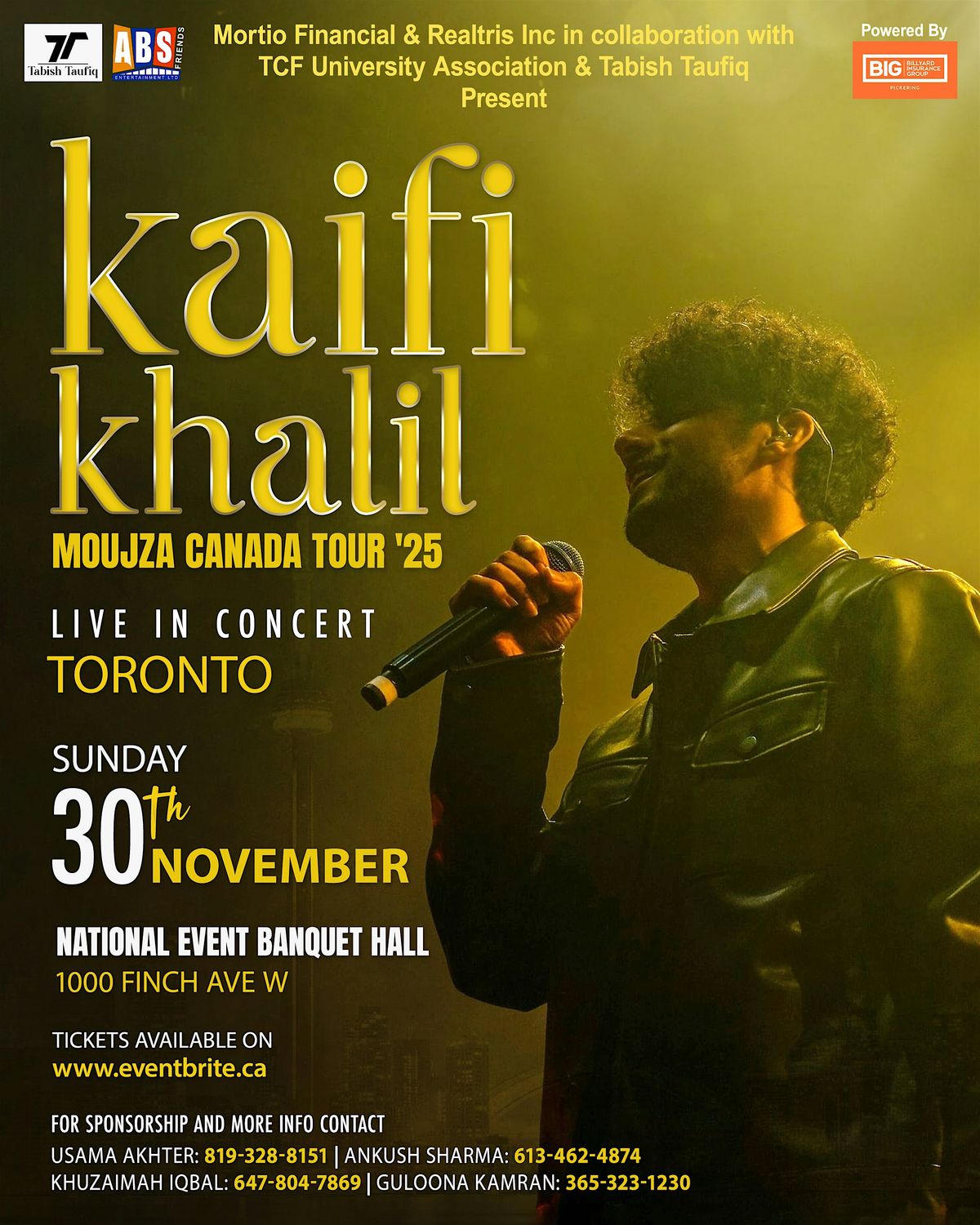 Kaifi Khalil Live In Concert Moujza Toronto Tour '25