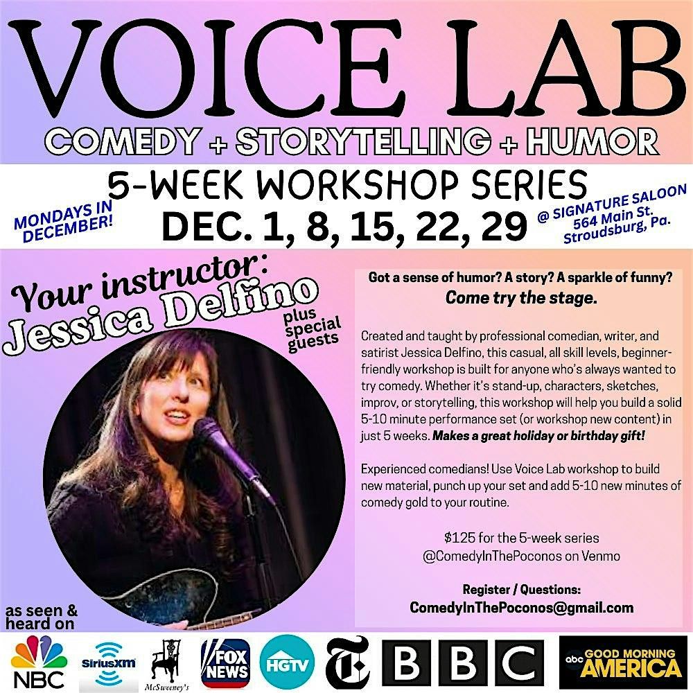 Voice Lab: Comedy + Storytelling + Humor Workshop (all skill levels)