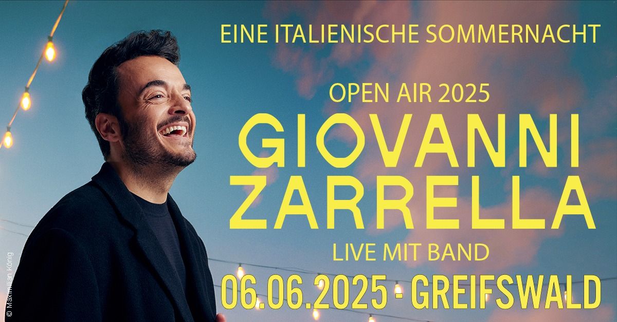 GIOVANNI ZARRELLA OPEN AIR 2025 LIVE mit Band GREIFSWALD