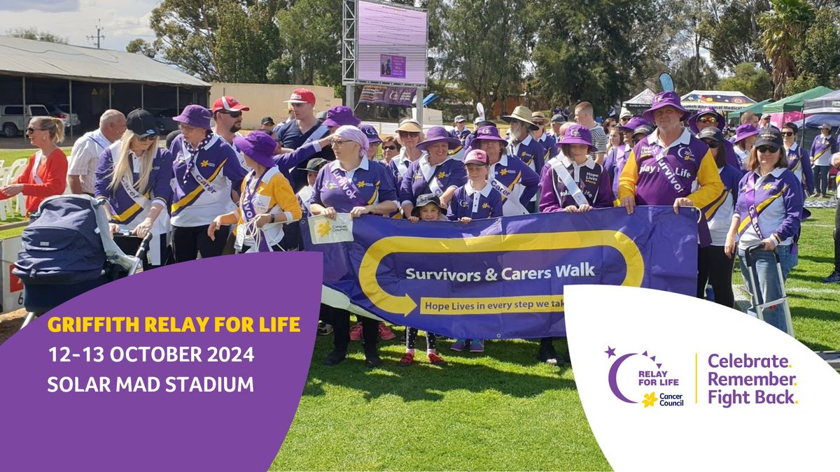 Griffith Relay For Life 2024 | Solar Mad Stadium, 2245 Coolah St ...