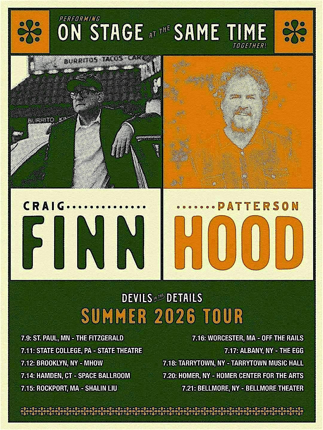 Craig Finn & Patterson Hood - Devils in the Details Tour