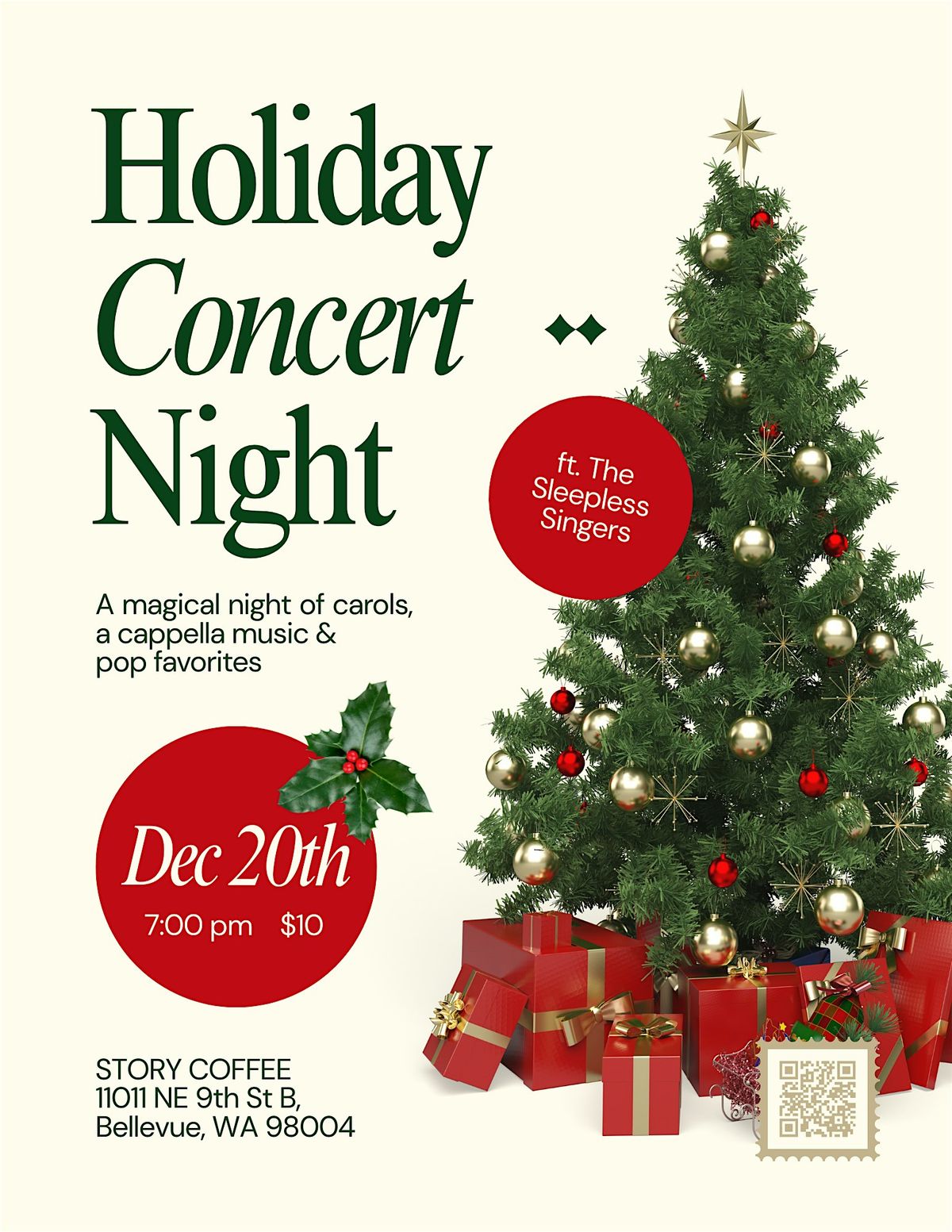 The Sleepless Singers Present: A Holiday Concert @ Story Coffee