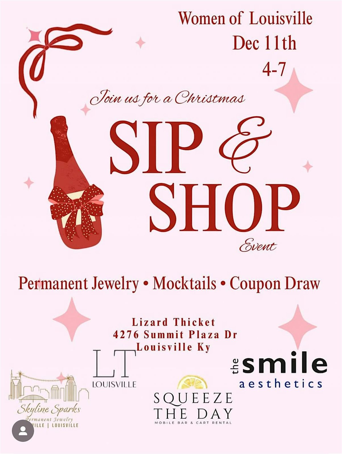 Women of Louisville & Lizard Thicket Holiday Sip and Shop event!