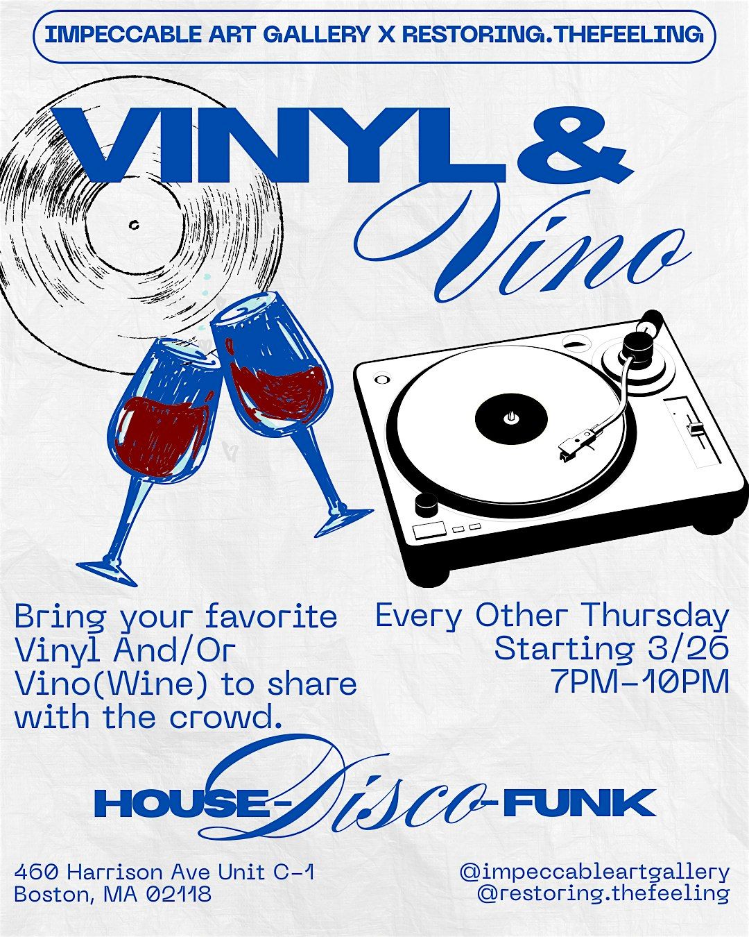 VINYL & VINO @ Impeccable Art Gallery