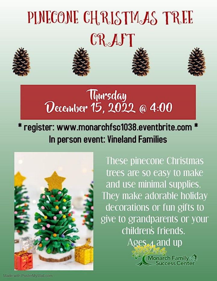 Pinecone Christmas Tree Craft Inspira IMPACT Family Success Center