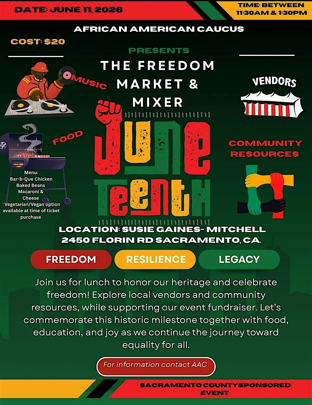 Sacramento County AAC Presents "The Freedom Market & Mixer'