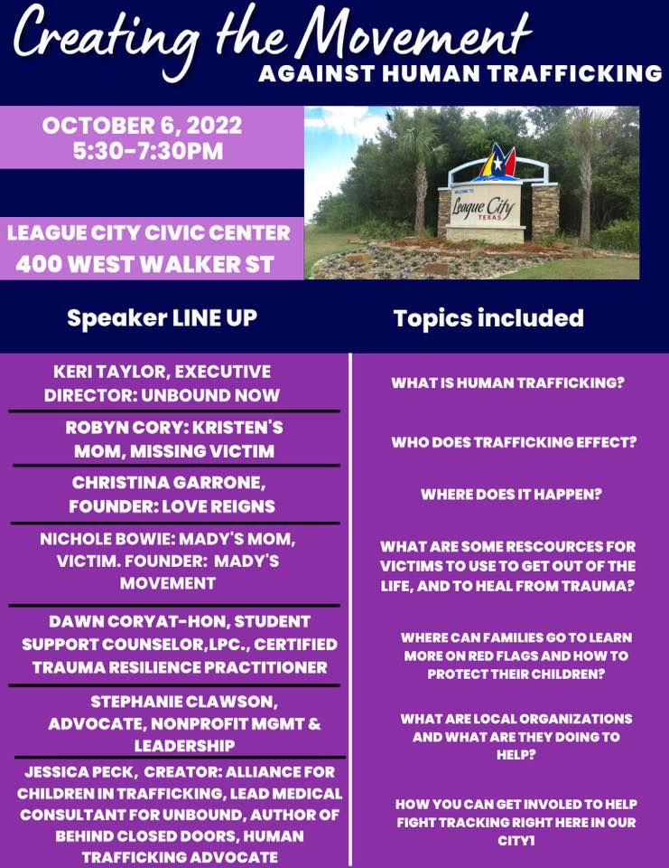 Creating the MOVEMENT against Human Trafficking In League City