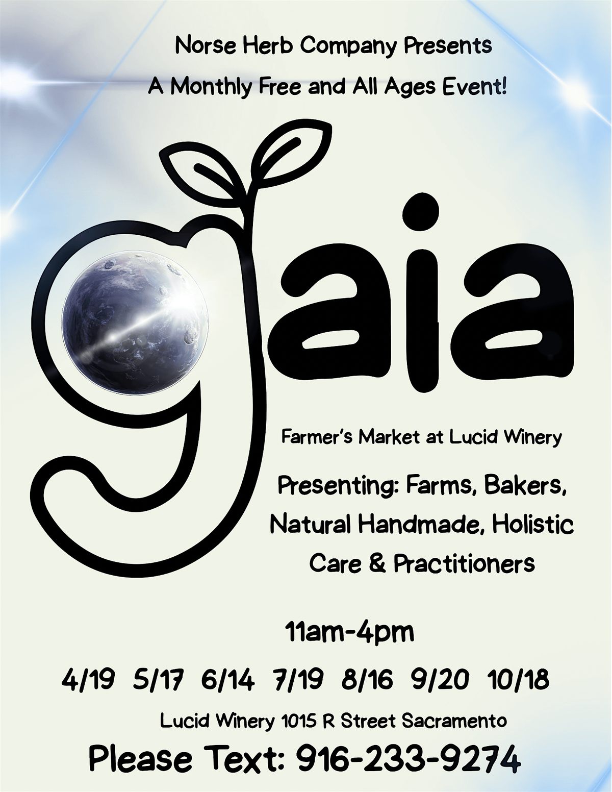 Gaia Monthly Farmers Market at Lucid Winery