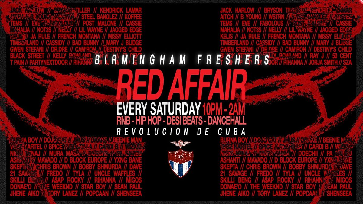 RED AFFAIR - Revoluci\u00f3n de Cuba | RnB x HipHop x Desi Beats | 100x Ladies Free Guest List