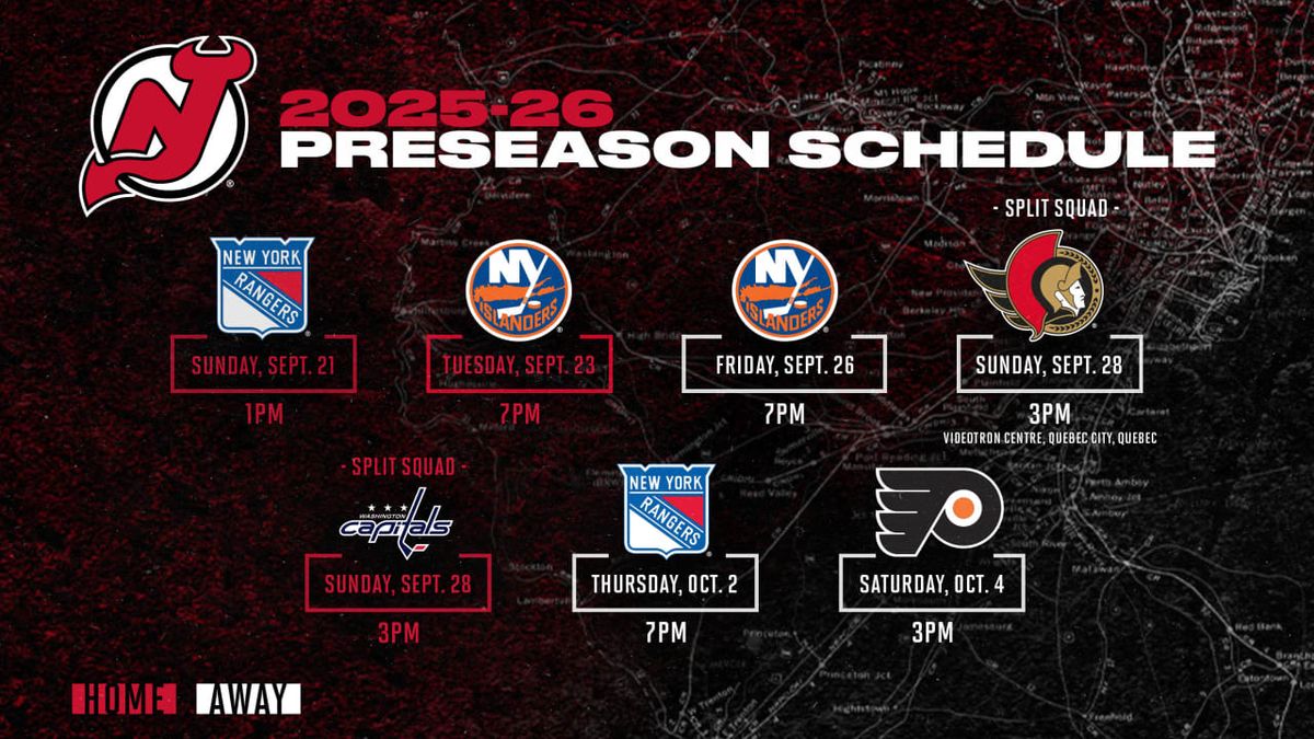 Parking Preseason: New York Rangers at New Jersey Devils (Split Squad)