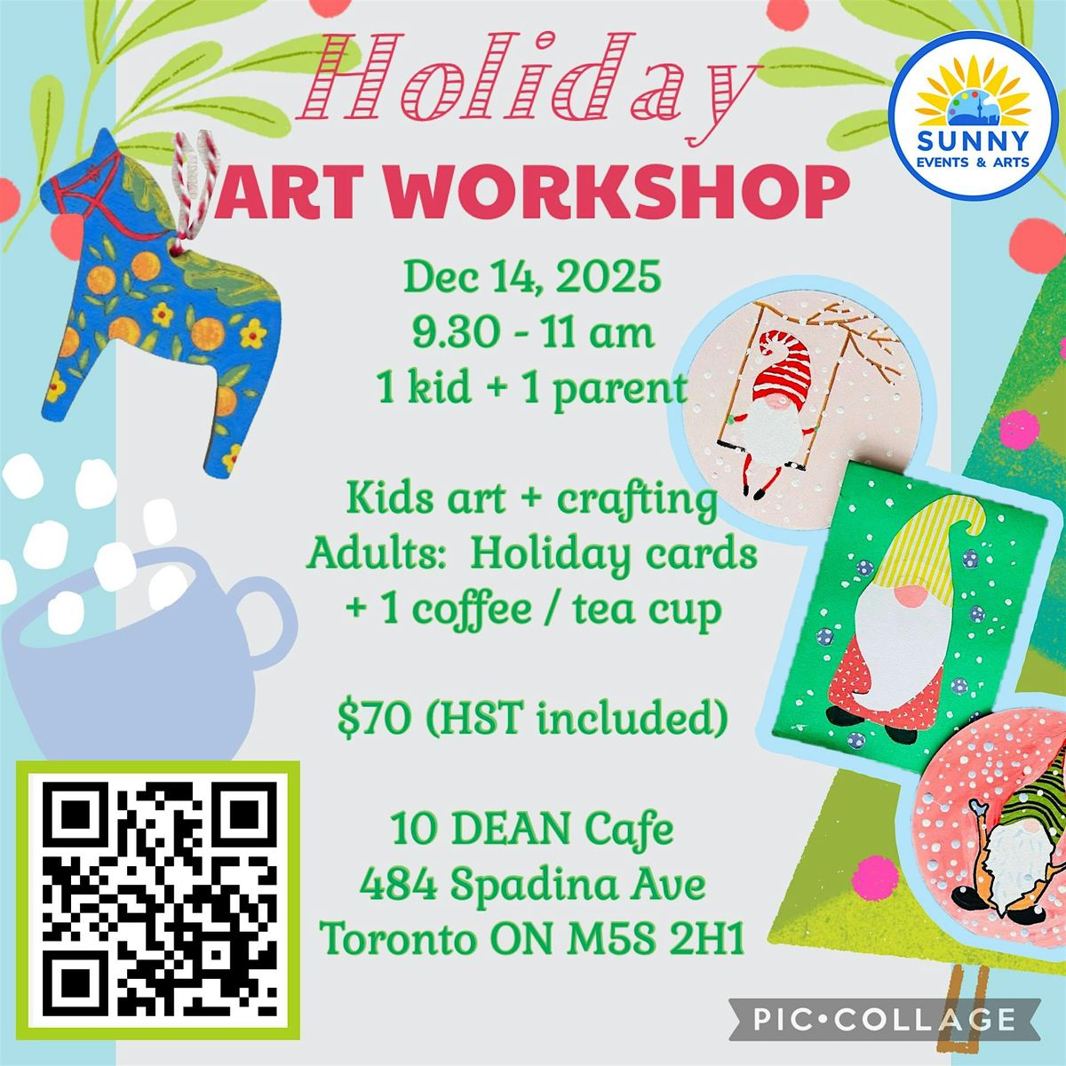 Holiday Art Workshop Flamingo Christmas - FAMILY FUN