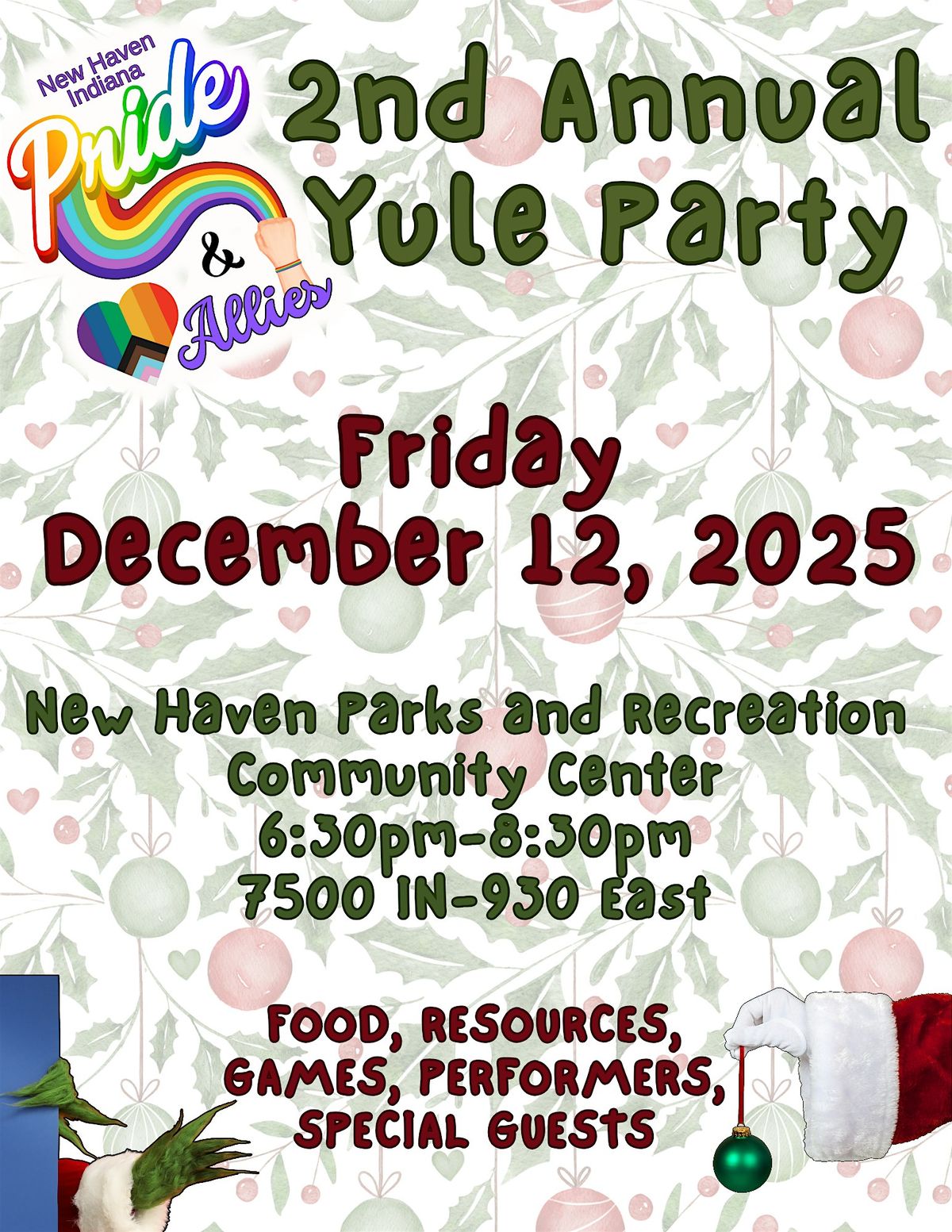 2nd Annual New Haven, Indiana Pride and Allies Yule Party