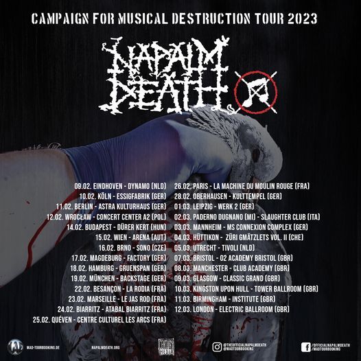 Campaign For Musical Destruction Tour: Napalm Death + Doom + Siberian Meat Grinder | Glasgow