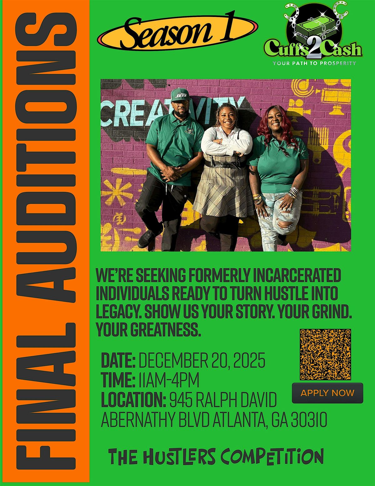 Cuffs 2 Cash Final Auditions -Season 1- The Hustlers Competition