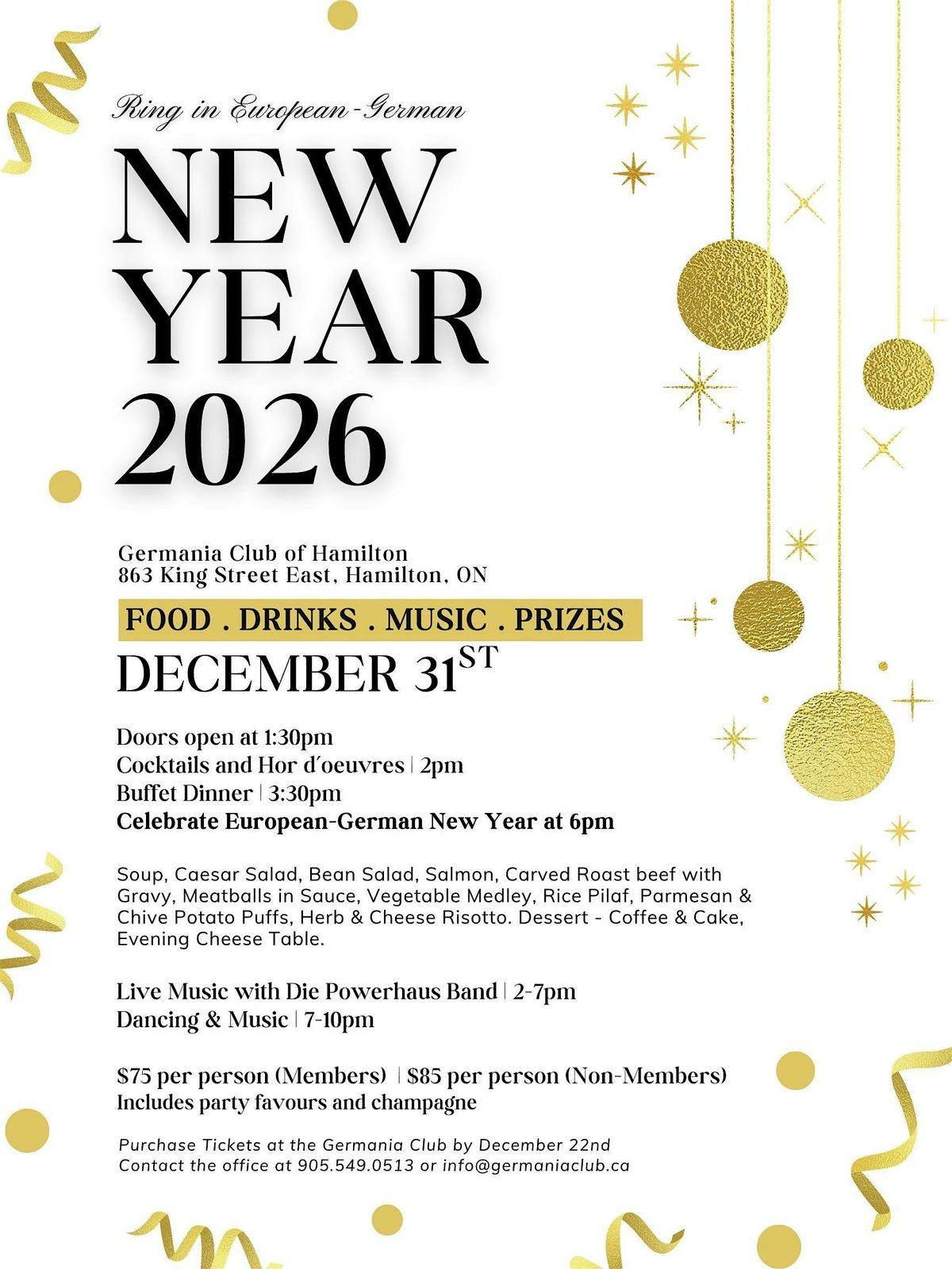 Germania Club New Year's Eve