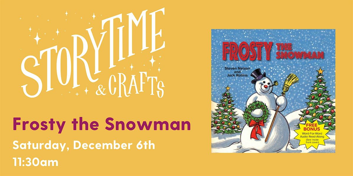 StoryTime and Crafts: Frosty the Snowman