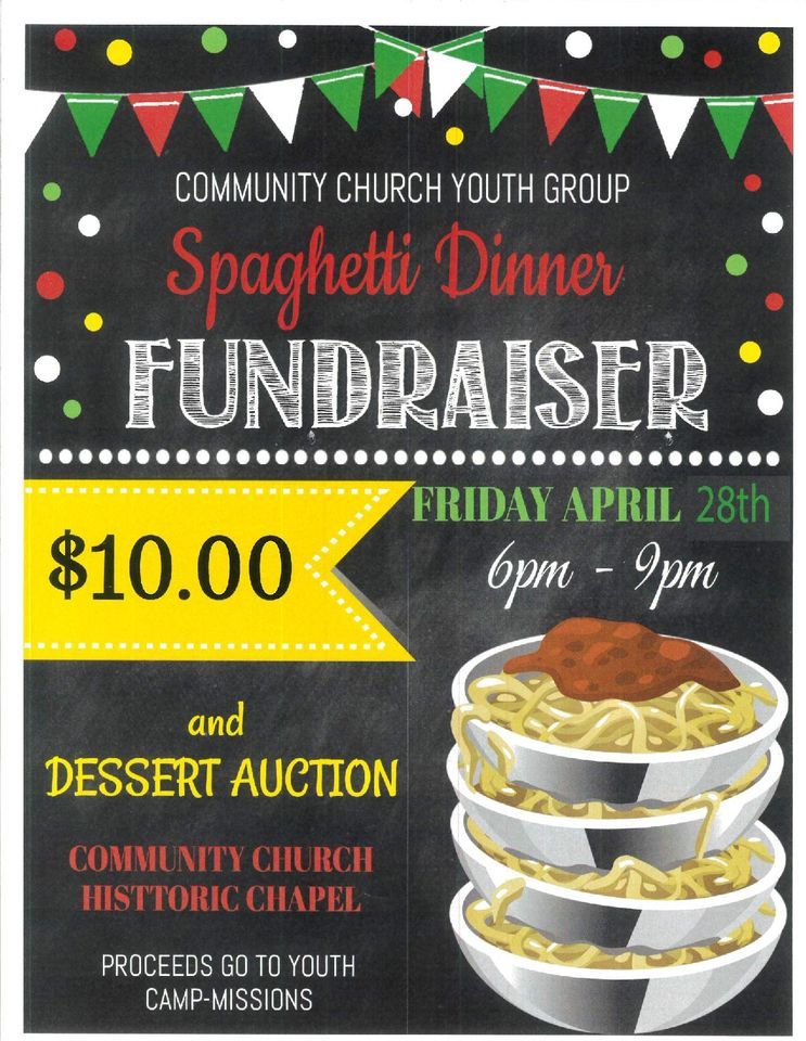 Spaghetti Dinner & Dessert Auction | Community Church Big Bear, Big ...