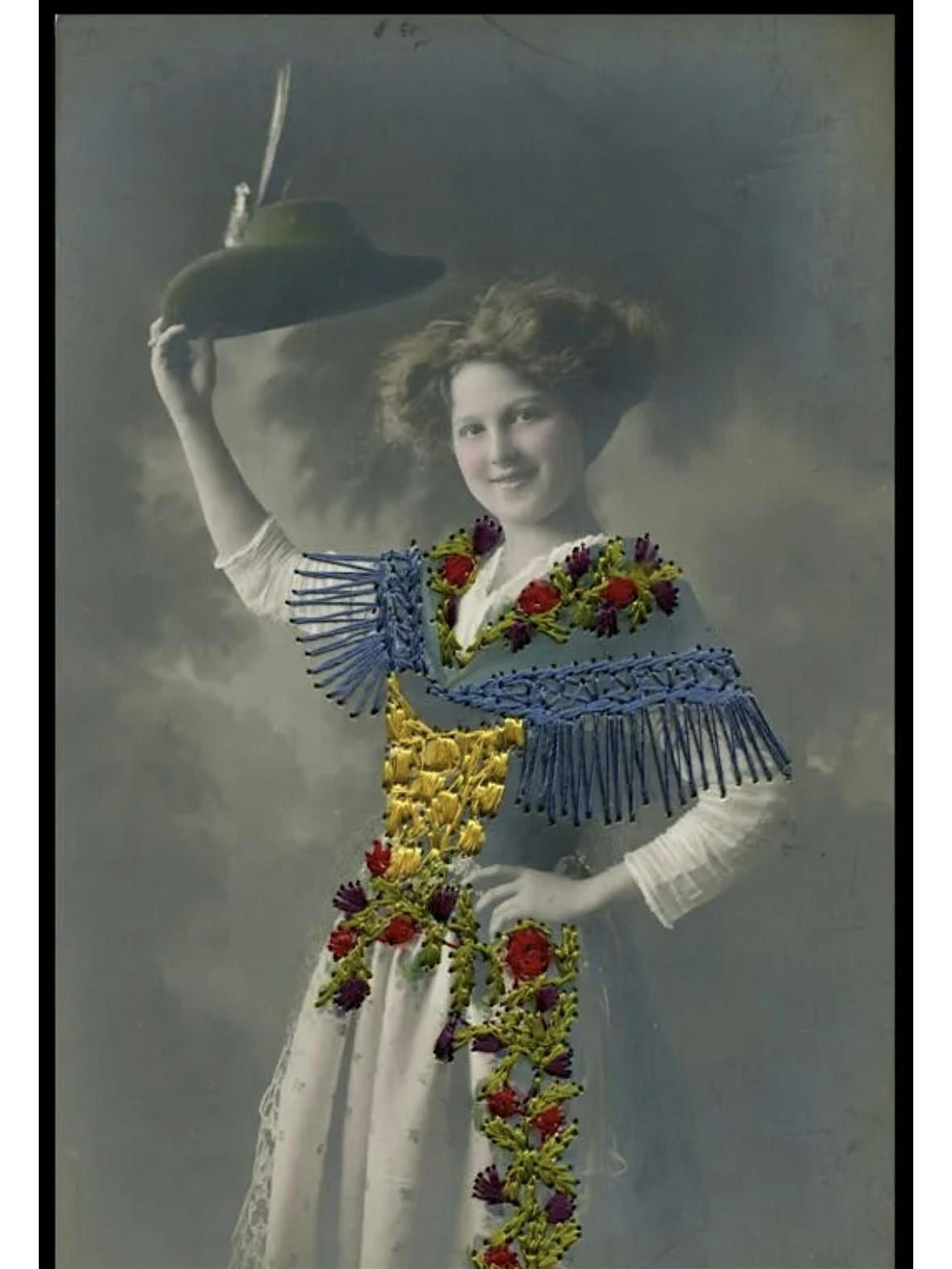 Embroidery on Vintage Images