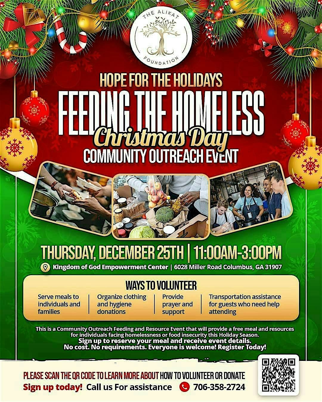 The Alikat Foundation:Hope for the Holidays-Feeding the Homeless Event