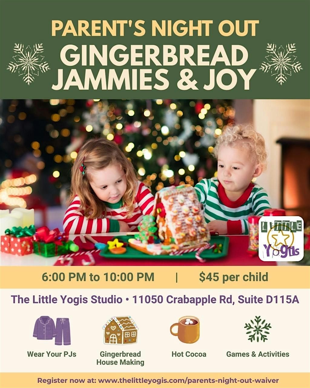 Parent\u2019s Night Out - Gingerbread Jammie\u2019s & Joy