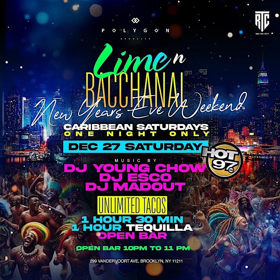 Lime and Bacchanal New Years Eve Weekend at Polygon