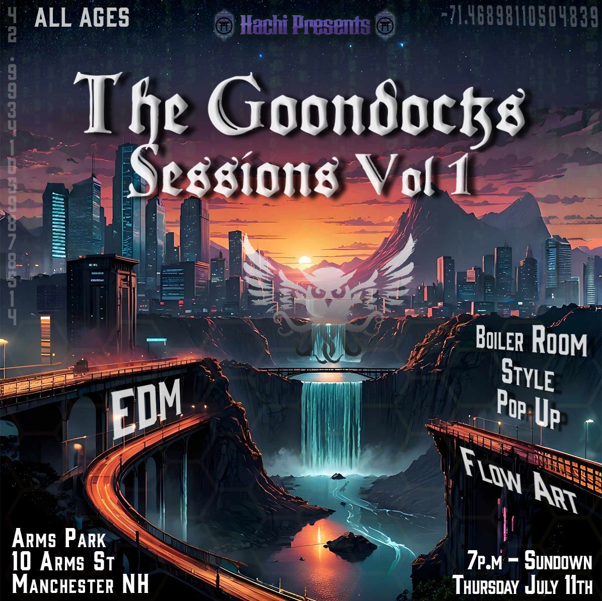 Hachi Presents The Goondocks Sessions Vol.1 10 Arms St, Manchester