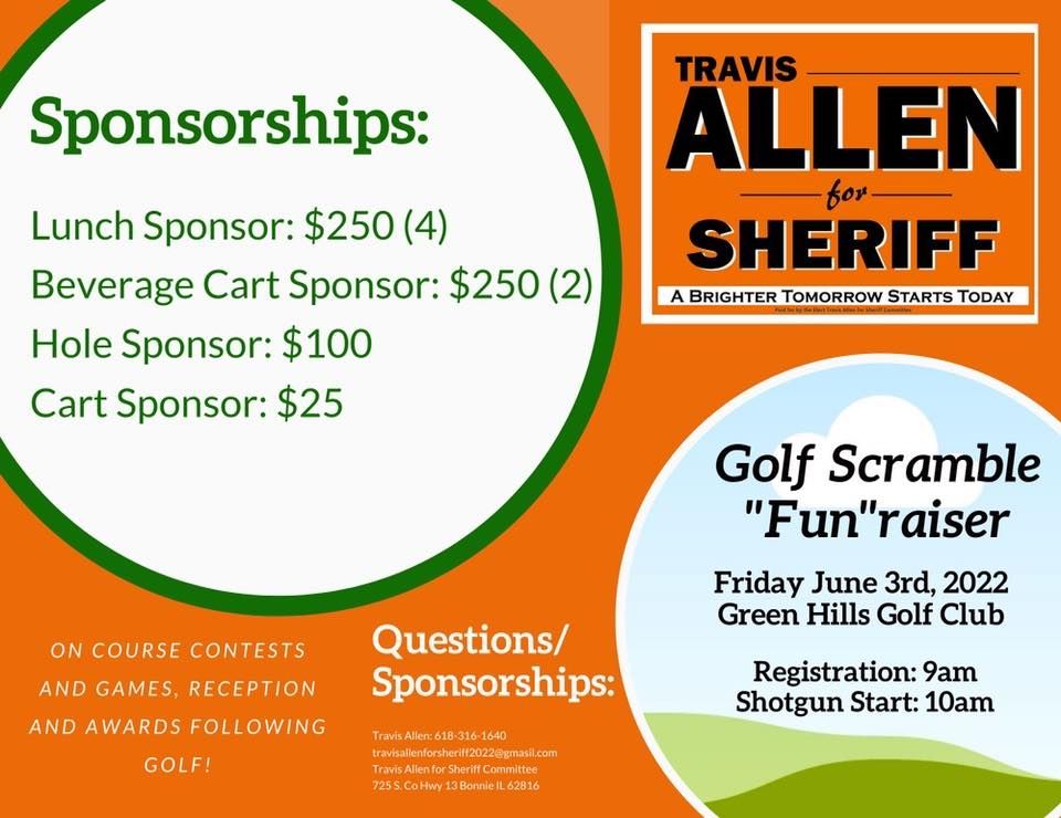 Travis Allen for Sheriff Golf Scramble | Greenhills Golf Course, Tema Travis Allen for Sheriff Golf Scramble | Greenhills Golf Course, Tema