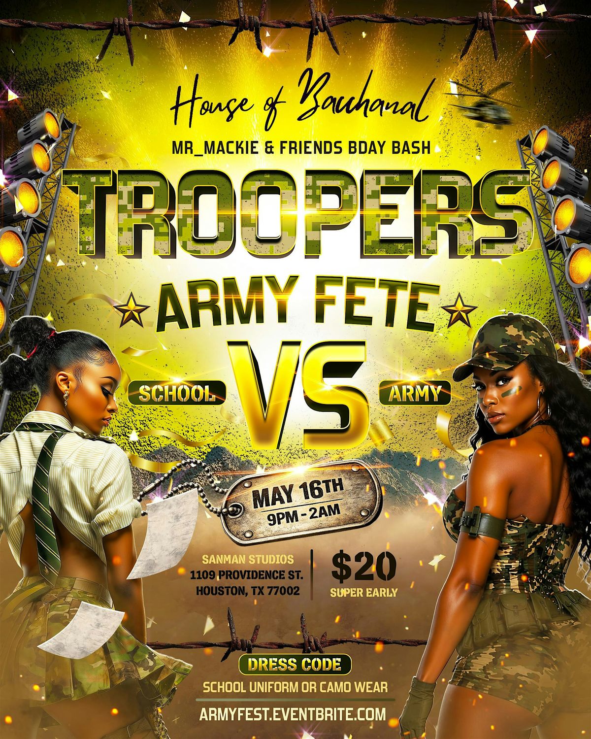House of Bacchanal - TROOPERS ARMY FETE