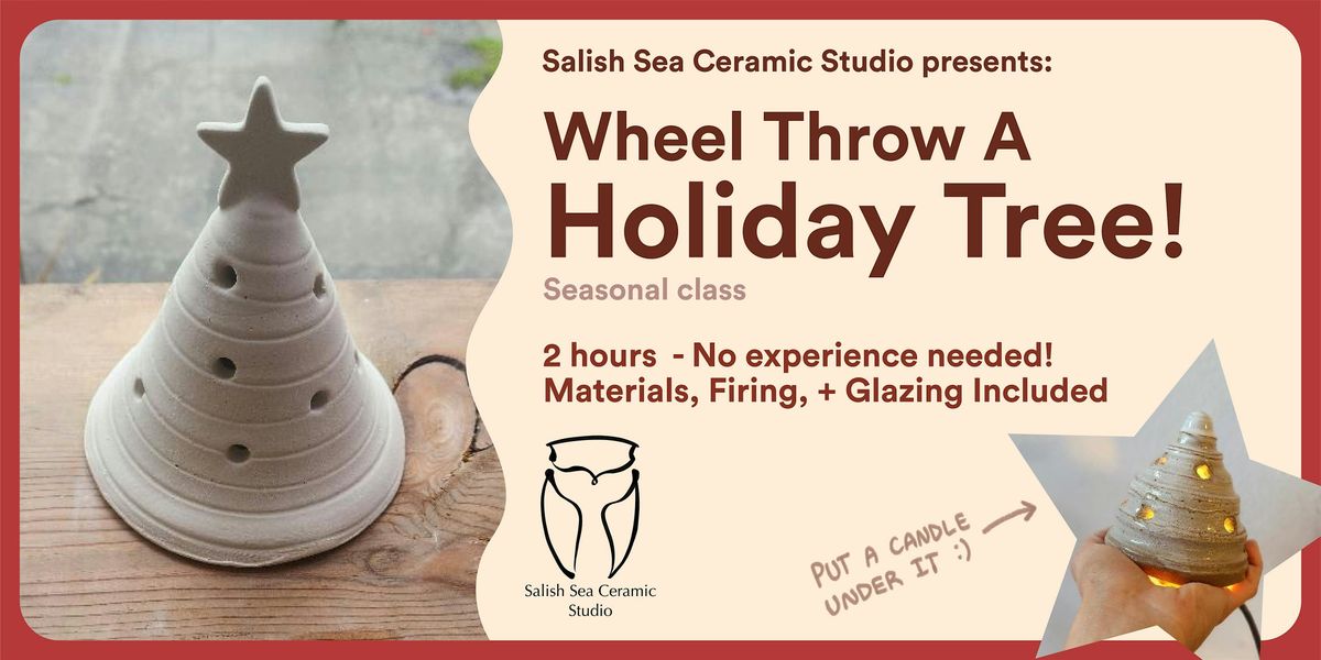 Wheel Thrown Holiday Tree Candle Votive