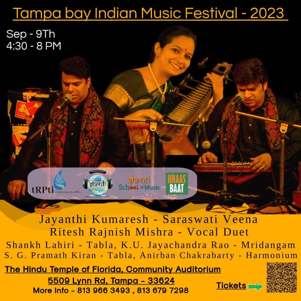 Tampa Bay Indian Music Festival 2023 The Hindu Temple of Florida