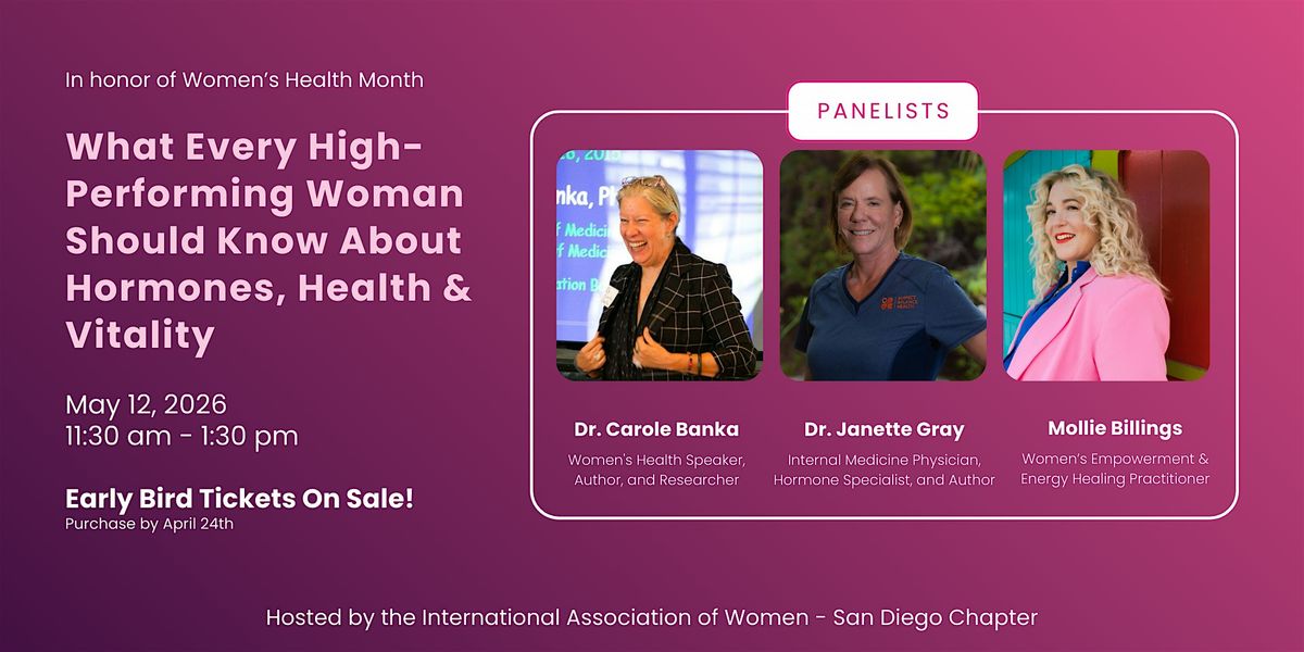 IAW San Diego: Hormones, Health & Vitality for High-Performing Women