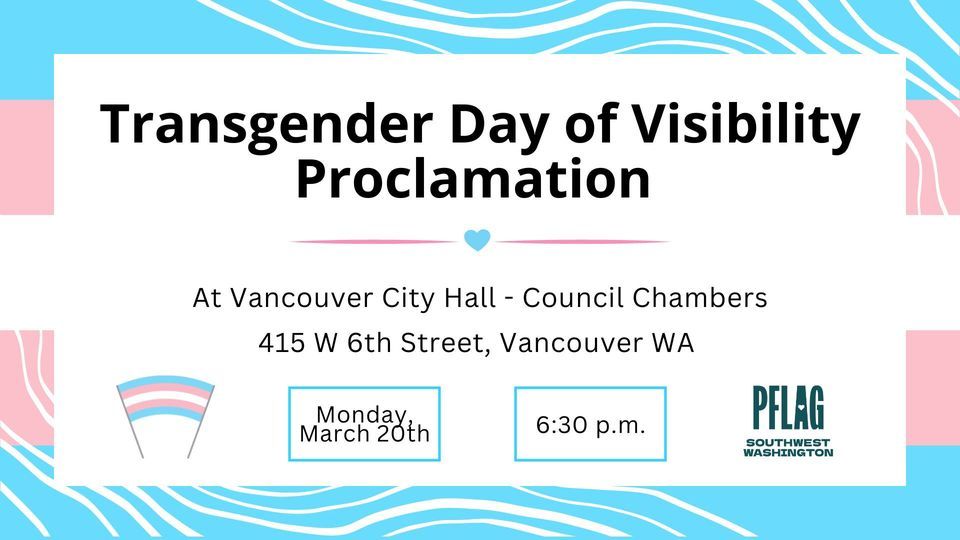 Transgender Day of Visibility Proclamation (City of Vancouver