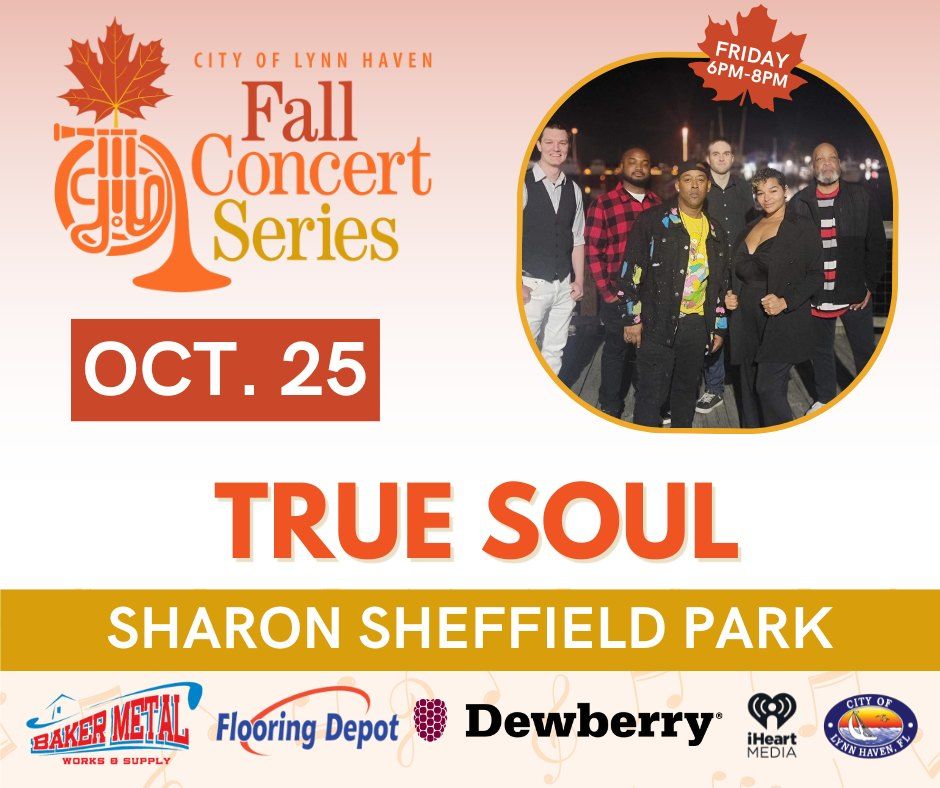 Fall Concert Series 2024 True Soul Sharon Sheffield Park, Lynn