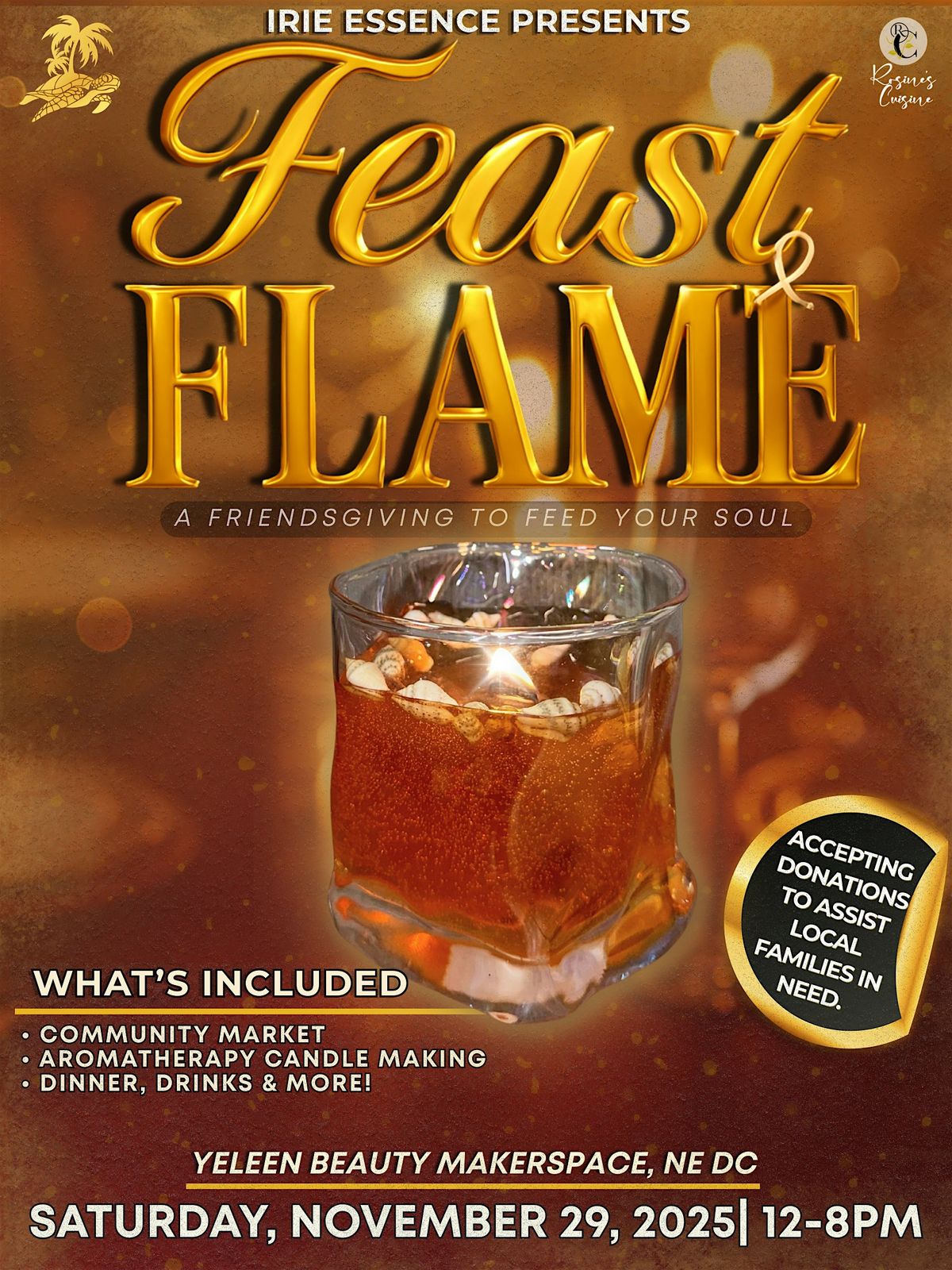 Feast & Flame: Friendsgiving Candle-Making + Dinner Experience + Community