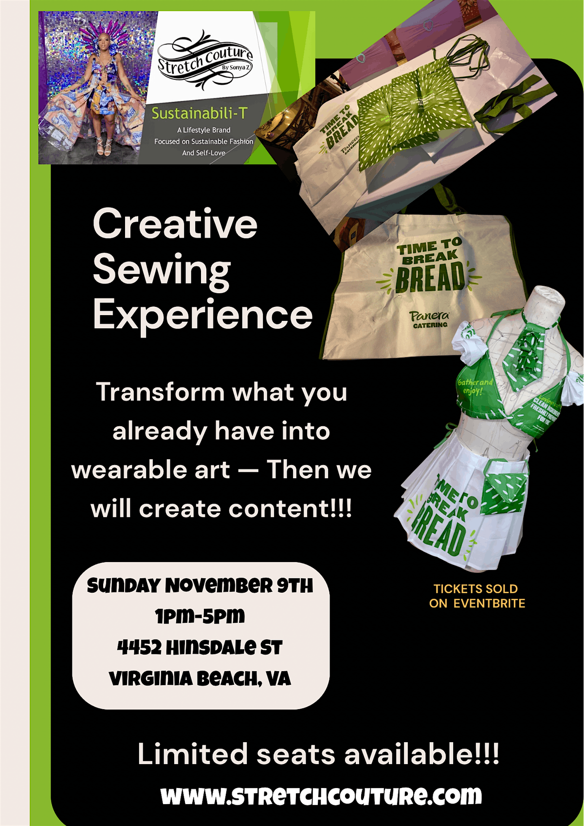 Creative Sewing Experience: Trashion Fashion & Upcycling for Creatives