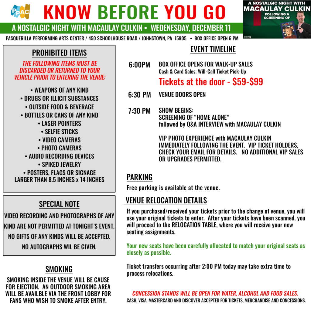 Home Alone Screening with Macaulay Culkin at Paramount Theatre Oakland