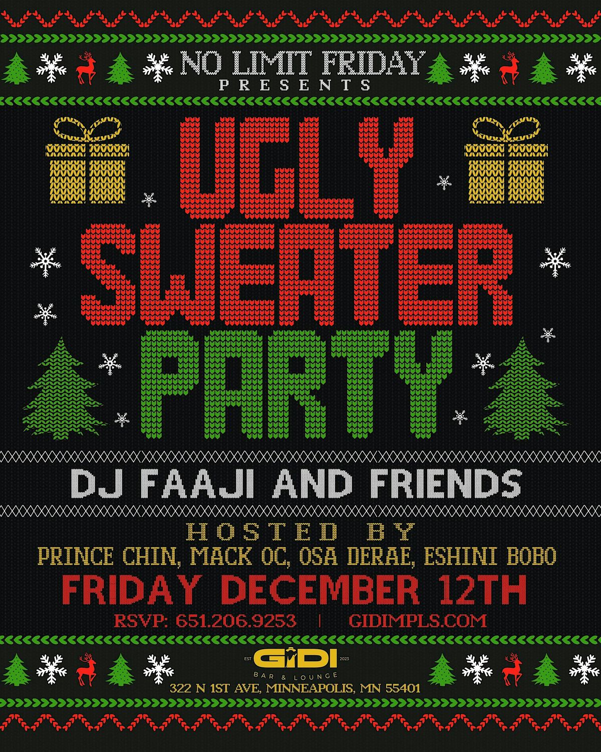 Ugly Sweater Party- Afrobeats x Hip Hop x Dancehall x RnB