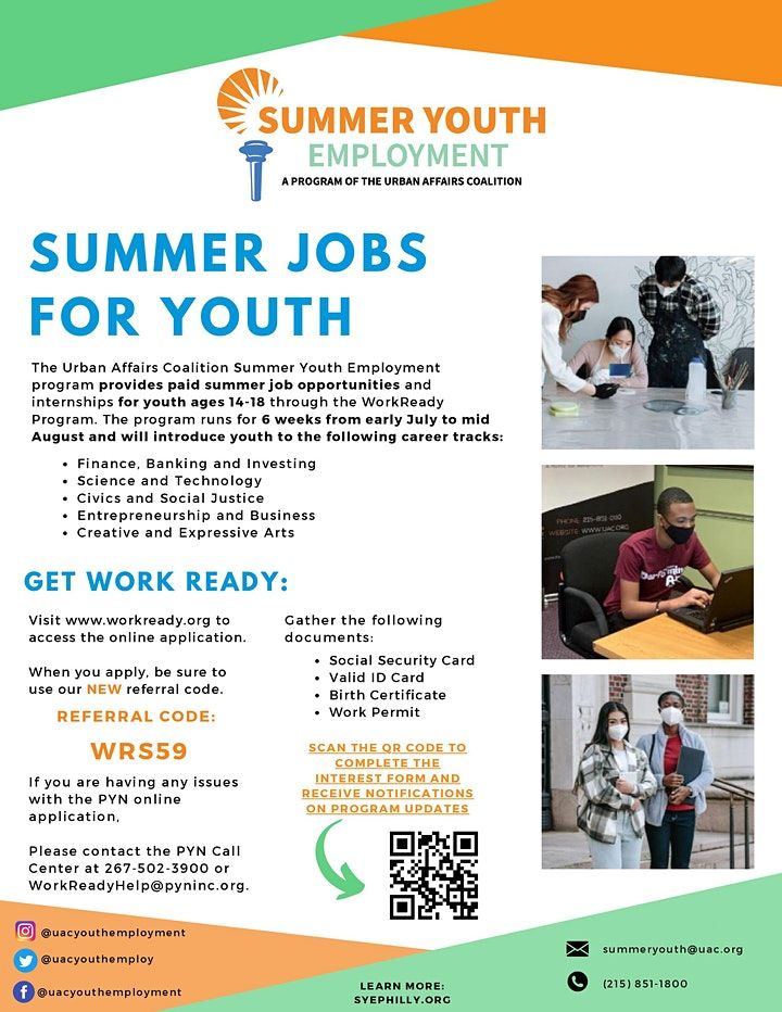 Summer Youth Employment Program 2022 InPerson Enrollment Leon H