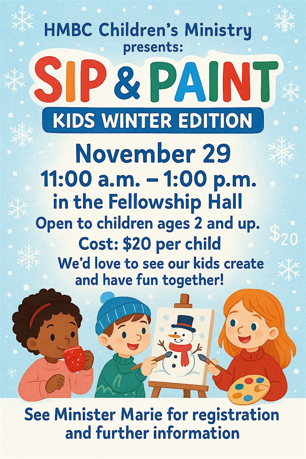 Sip and Paint : Kids WINTER EDITION
