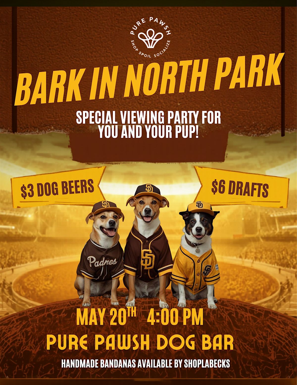 Bark in North Park: Pup Friendly Padres Event