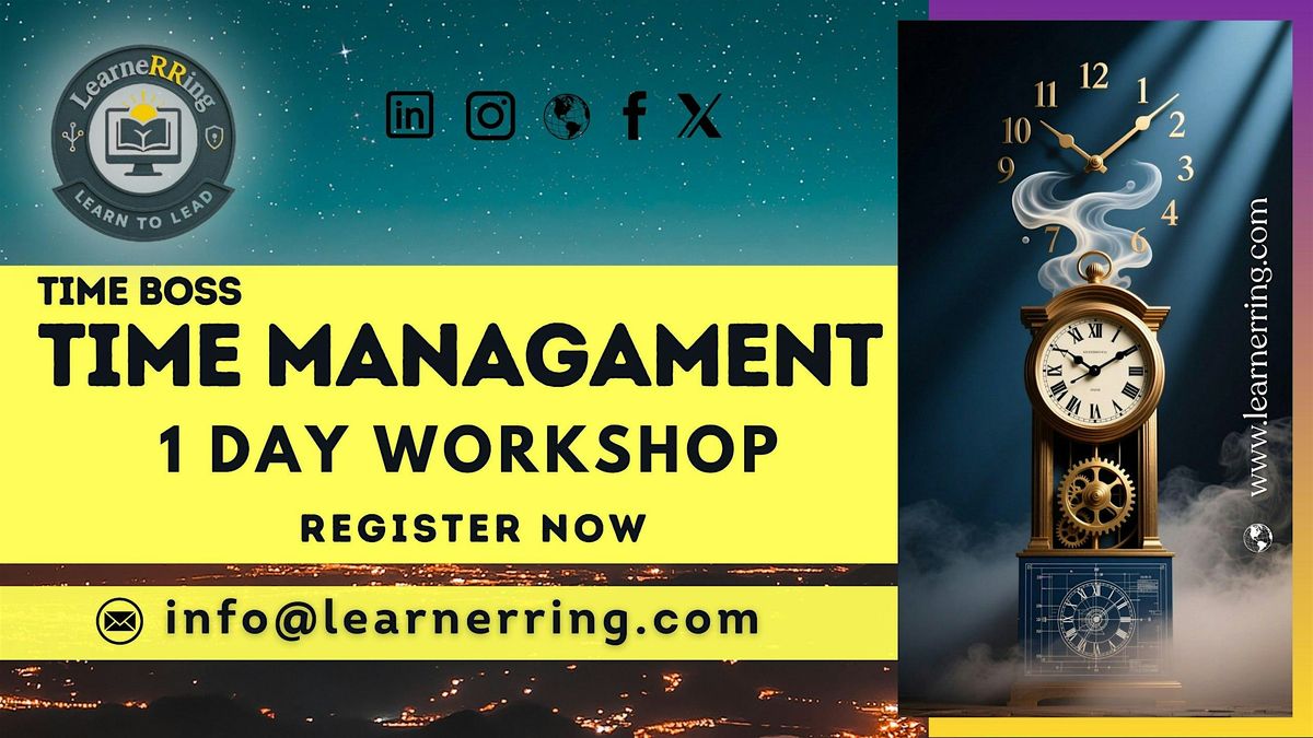 Time Management 1 Day Workshop | Fresno, CA
