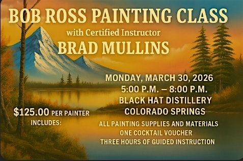 Bob Ross Happy Tree Painting with Brad Mullins