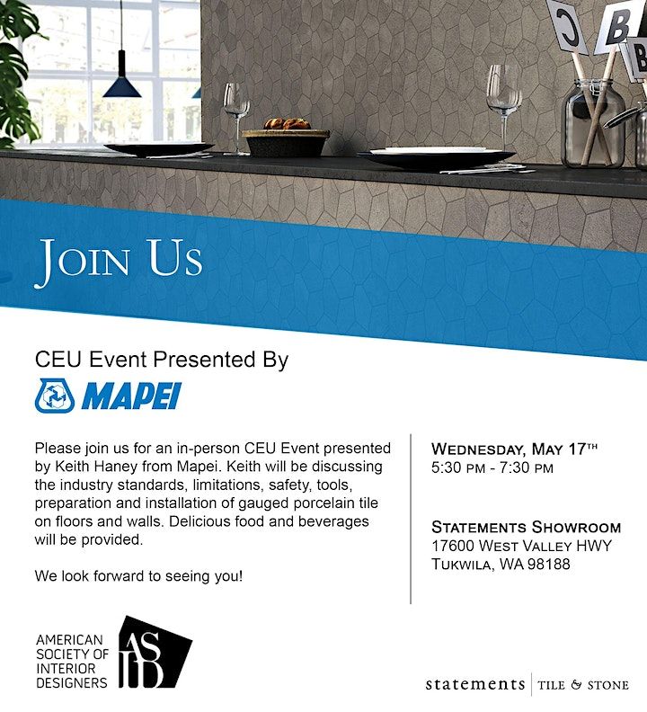 Mapei CEU event hosted by Statements Stone & Tile Statements Tile and