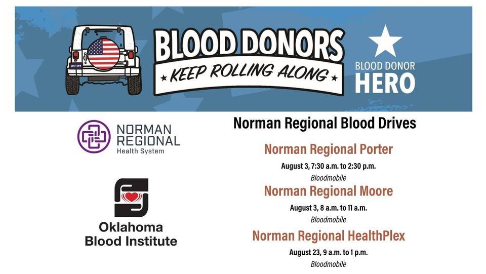 Norman Regional HealthPlex Blood Drive | Norman Regional Health System ...