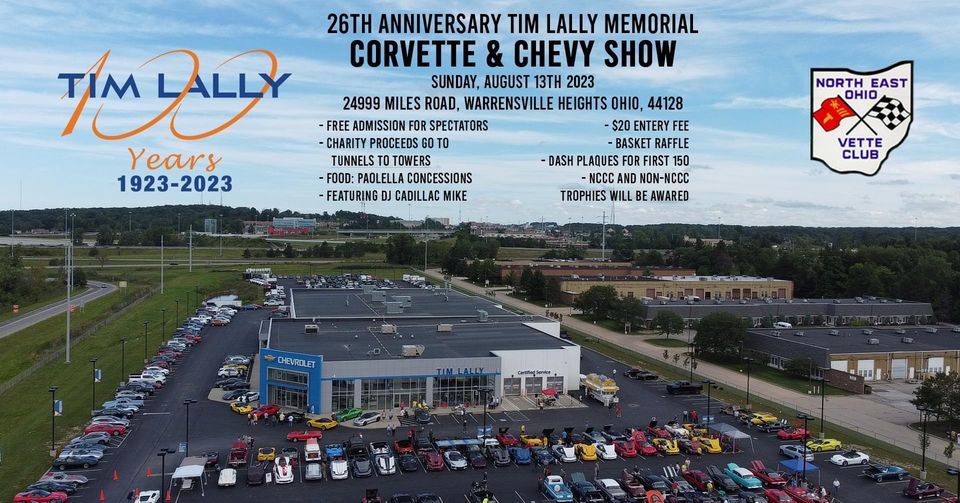 Corvette and Chevy Show - 26th Annual Tim Lally Memorial at Tim Lally ...
